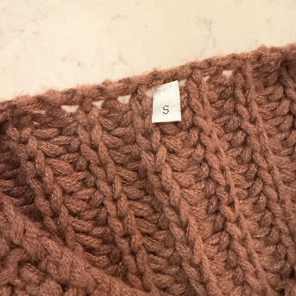 Chunky Knit Brown Sweater Vest Size SM - Picture 5 of 5